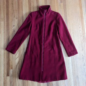 Wool/Cashmere blend red coat